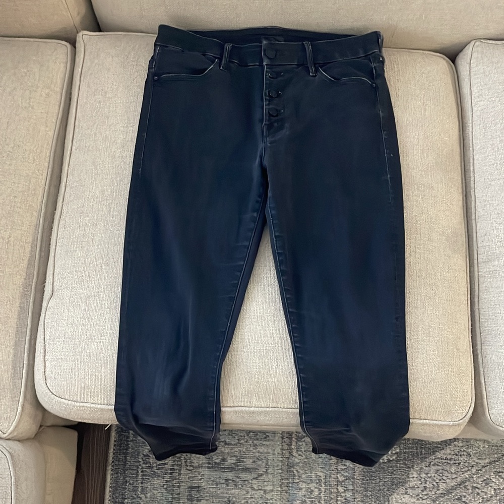 Mother black button up jeans